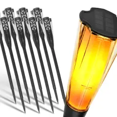 Siedem lamp solarnych w rzędzie, jedna świeci jasno, a pozostałe nie. Dlaczego lampa solarna nie świeci?