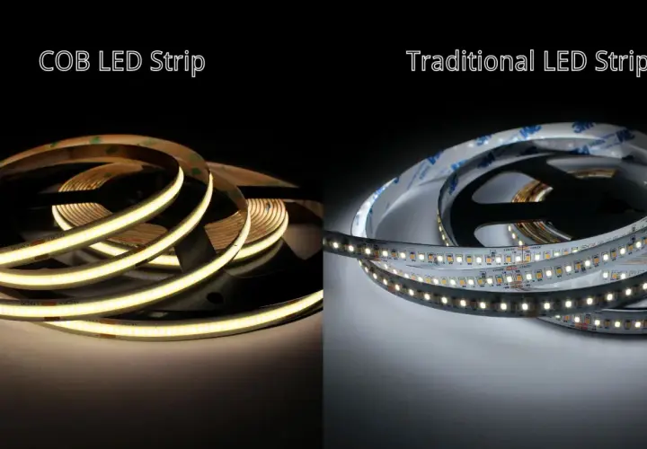 Porównanie taśm LED: gładkie COB LED Strip kontra tradycyjne z widocznymi diodami SMD.