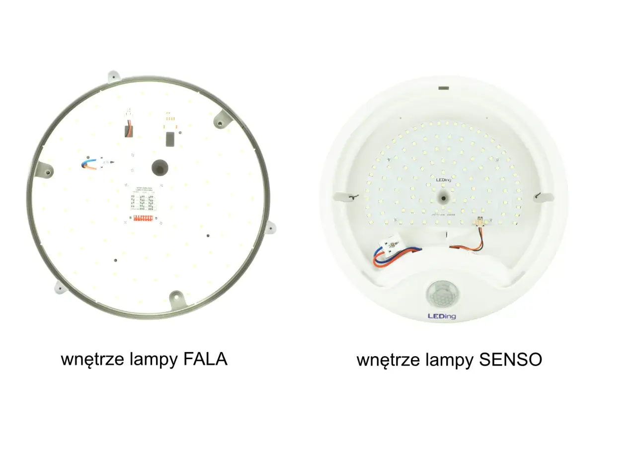 Wnętrza lamp LED FALA i SENSO. Dowiedz się, co ile wymieniać lampy LED, by cieszyć się długotrwałym światłem.